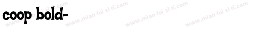 coop bold字体转换